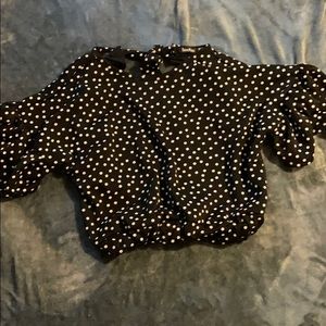 Cropped open-back top